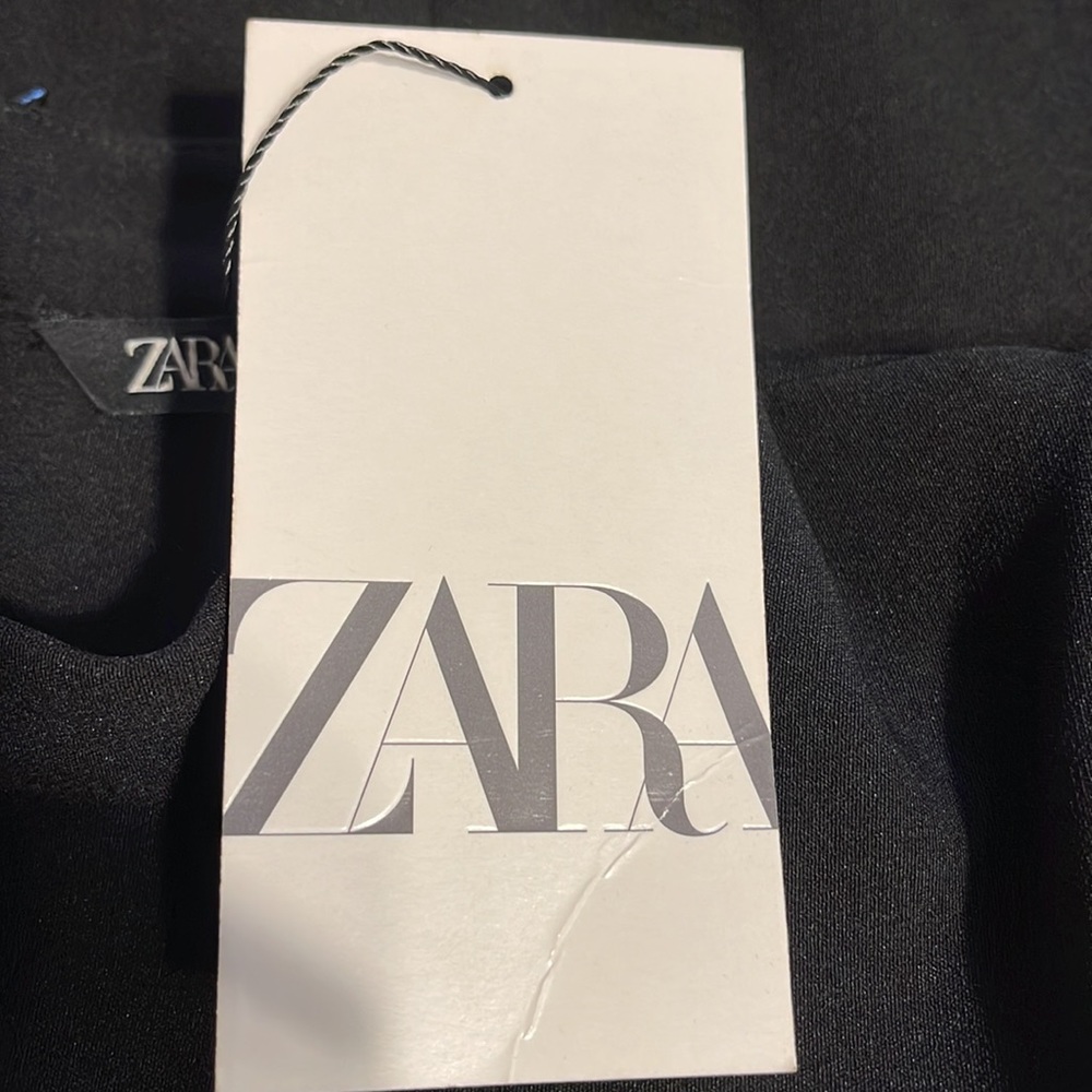 Zara NWT long puffed sleeve mini dress,sz.S - Picture 4 of 5